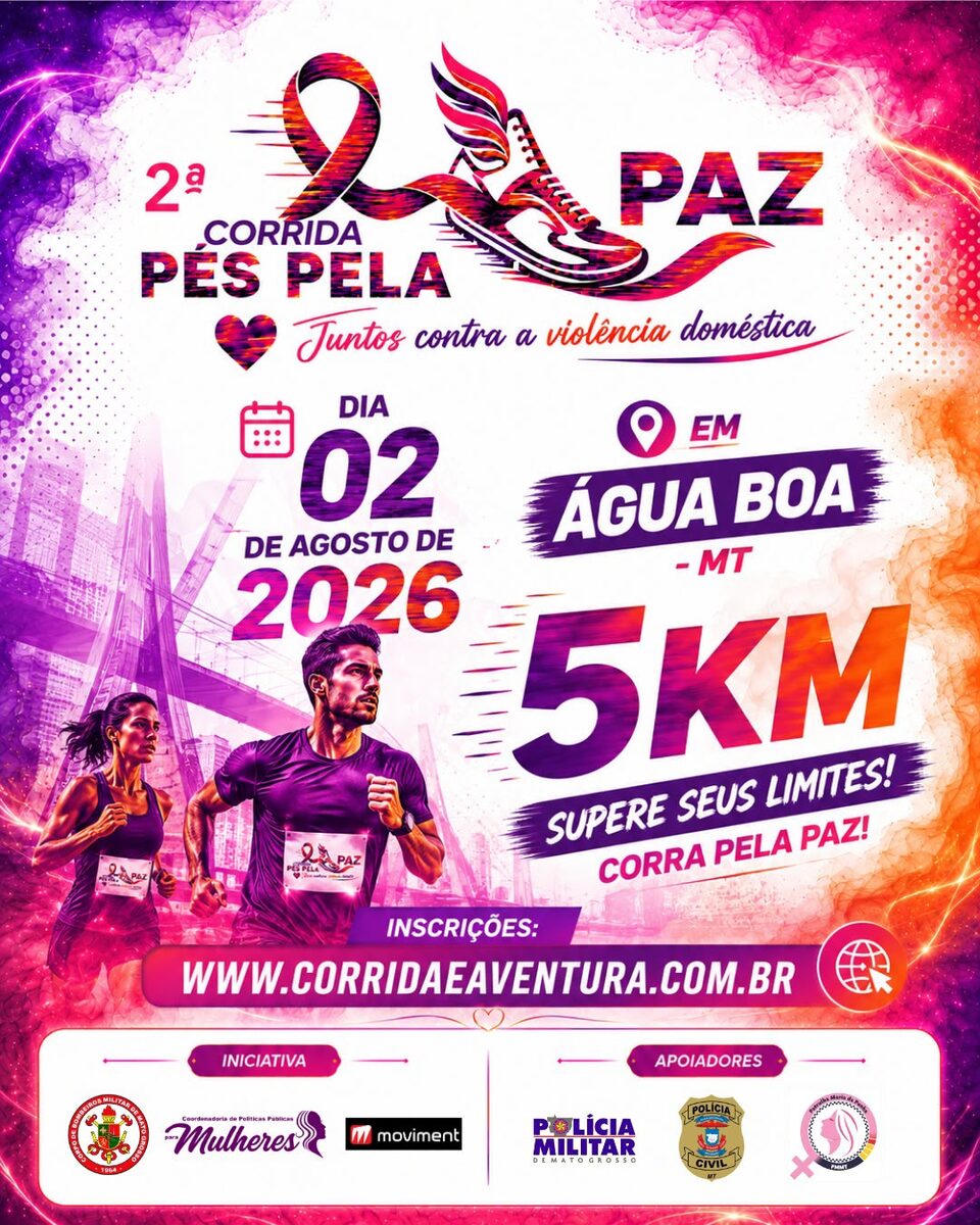 2ª Corrida Pés pela Paz agita Água Boa com esporte e união