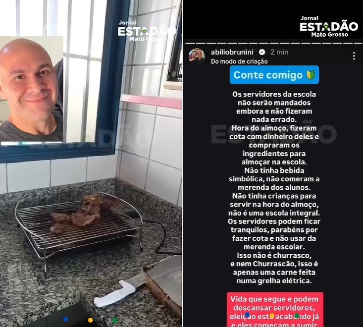Abilio defende servidores após vídeo de carne em escola de MT