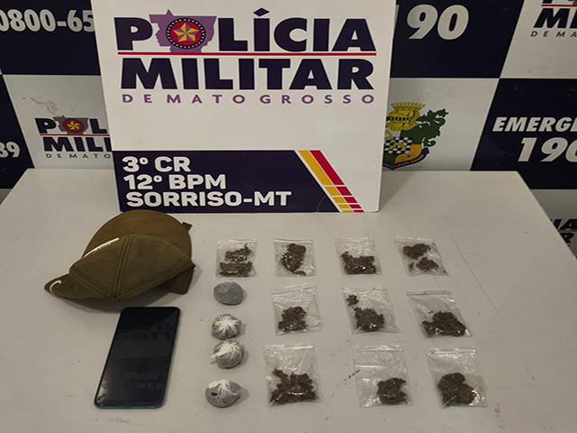 Adolescente apelidado de Trem Bala é apreendido por tráfico em Sorriso