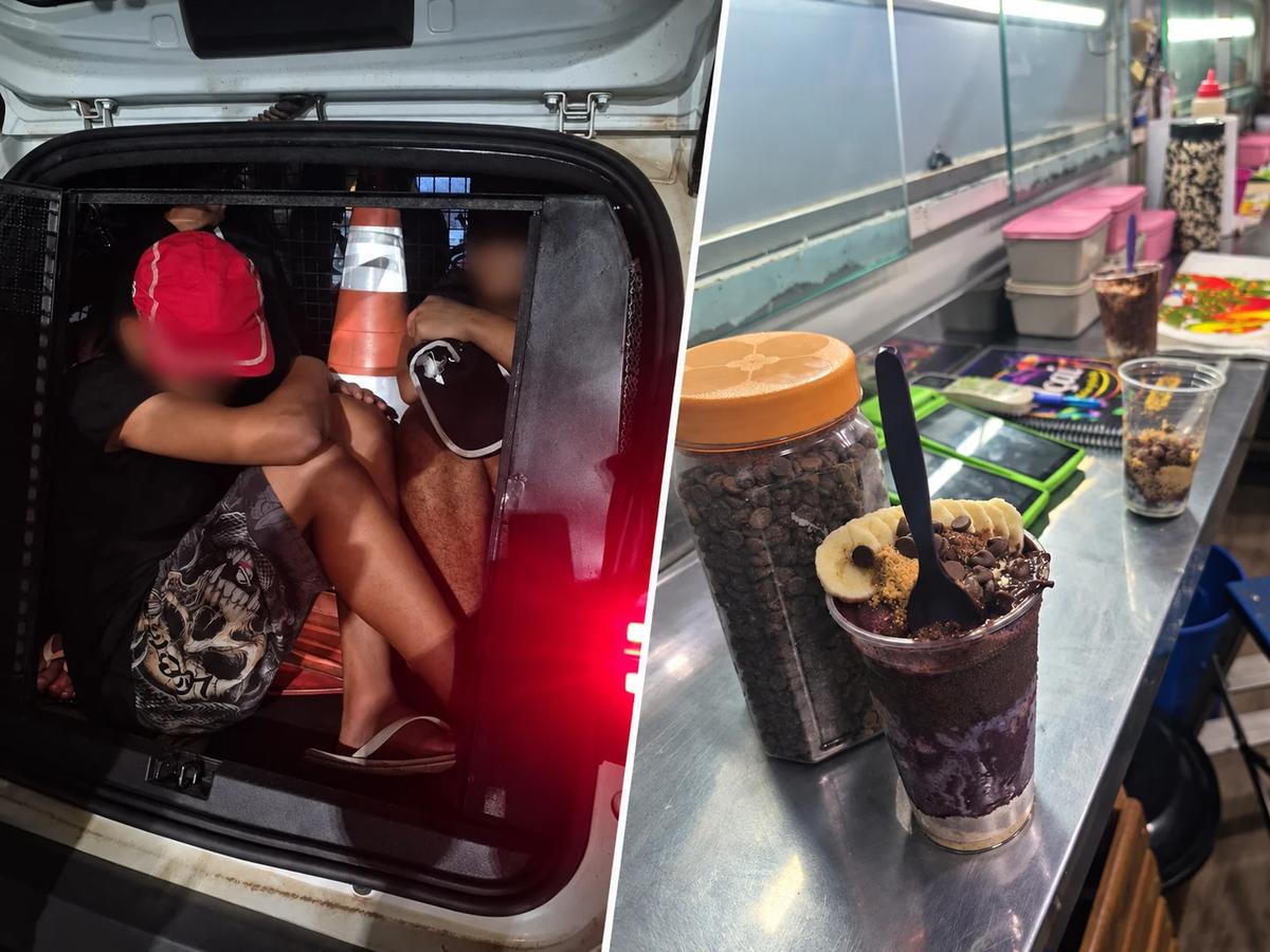 Adolescentes são flagrados comendo açaí após arrombar trailer em Várzea Grande