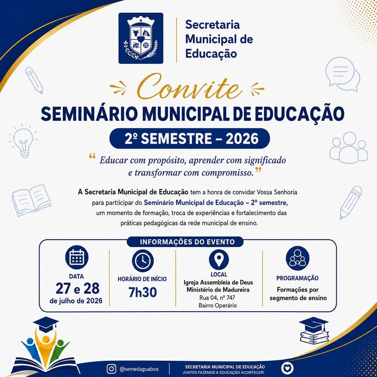Água Boa sedia seminário de educação para o segundo semestre