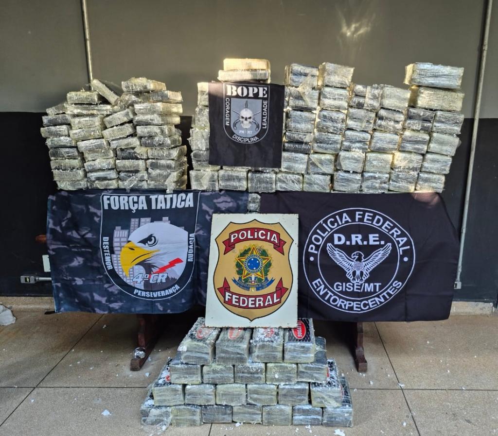 Apreensão de 250 kg de cocaína causa prejuízo milionário em MT