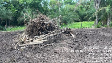 Área desmatada ilegalmente é descoberta em Rosário Oeste, MT