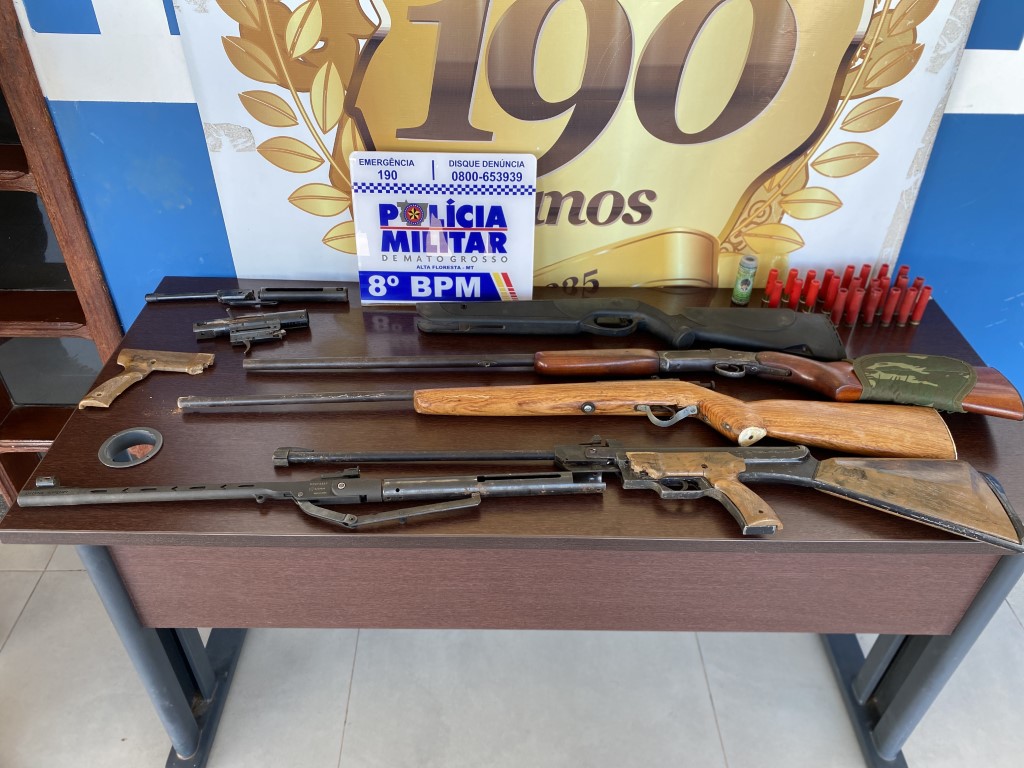 Briga de casal termina em violência e apreensão de armas em Alta Floresta