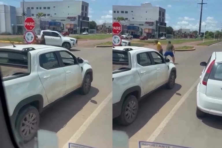 Briga de trânsito em Sinop termina em troca de socos em MT