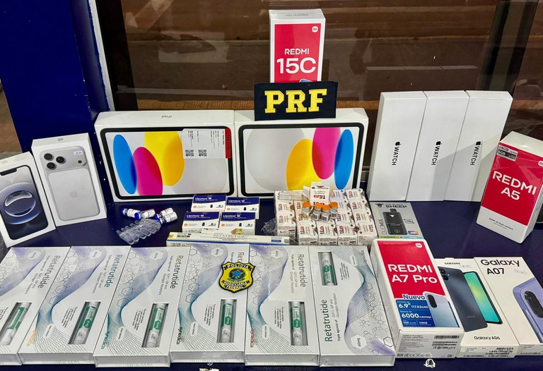 Casal é preso com eletrônicos e remédios na BR-364 em MT