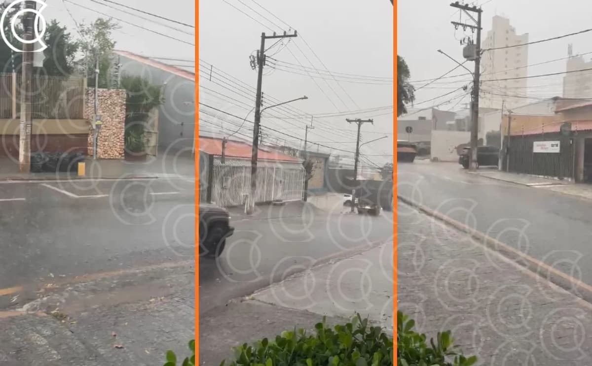 Chuva alivia calor e temperatura despenca seis graus em Cuiabá