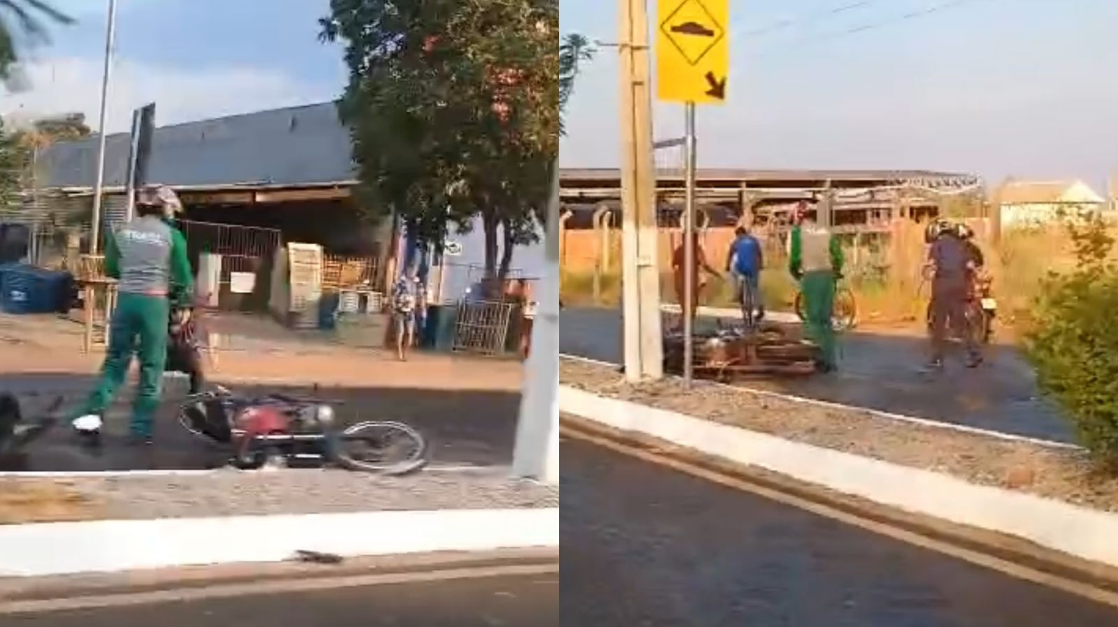 Chuva fina causa quedas de motos e deixa pista escorregadia em MT