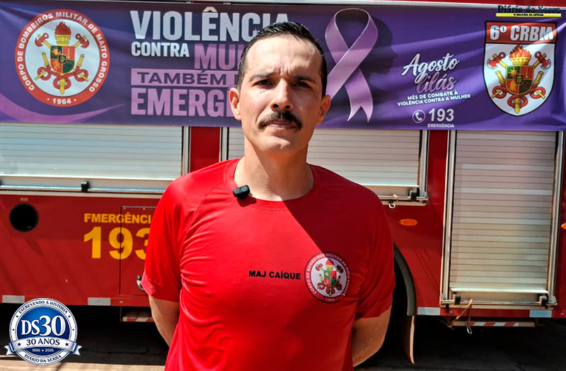Corpo de Bombeiros lança Agosto Lilás em Tangará da Serra