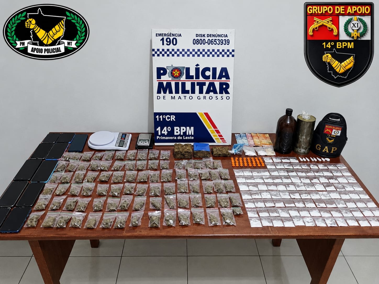 Dupla é presa com centenas de porções de drogas em Primavera do Leste