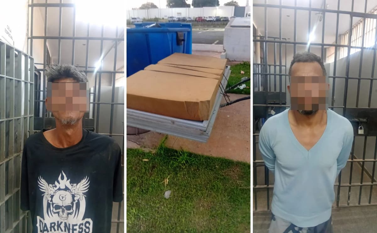 Dupla é presa com placas solares em carrinho de mão em Cuiabá