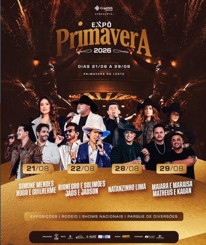 Expo Primavera 2026 inicia nesta sexta-feira em Primavera do Leste