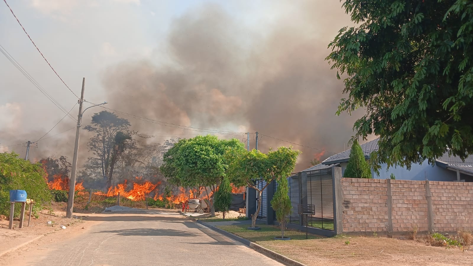 Fogo em pastagem mobiliza bombeiros na MT-325 em Alta Floresta