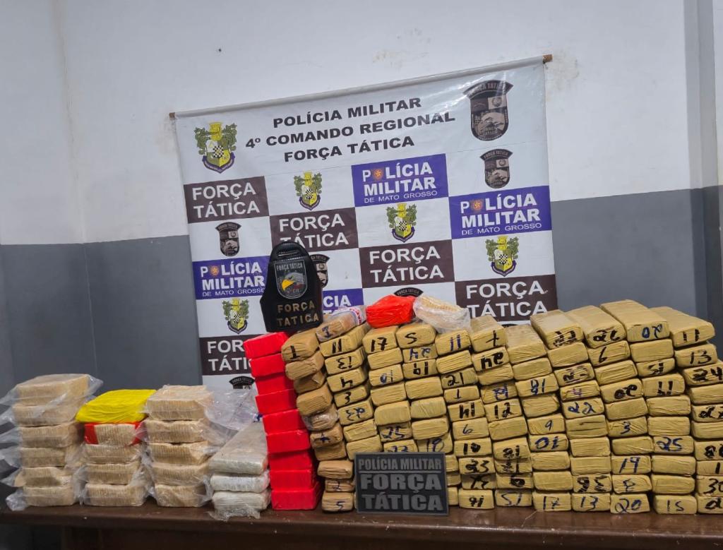 Força Tática apreende 141 kg de drogas e prende suspeito em Rondonópolis