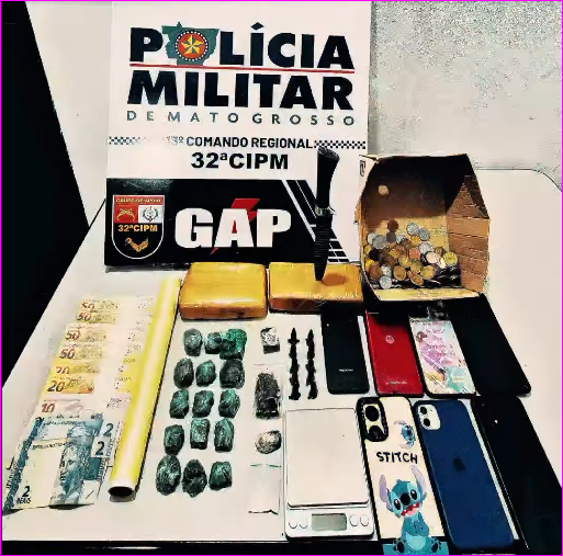 GAP apreende drogas e prende 4 suspeitos em Água Boa