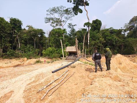 Garimpo ilegal em área embargada gera multa em Colniza MT