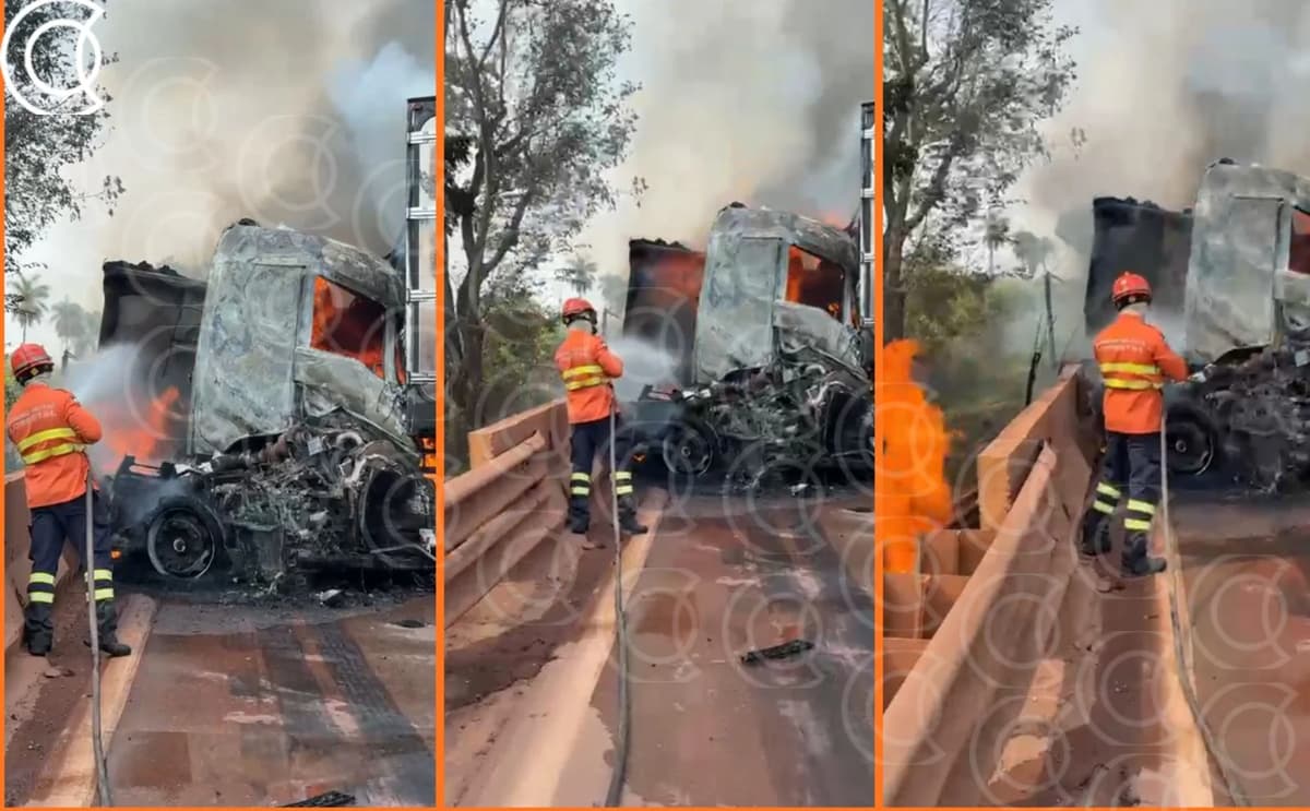 Grave acidente entre caminhões na BR-364 deixa dois mortos em Rosário Oeste