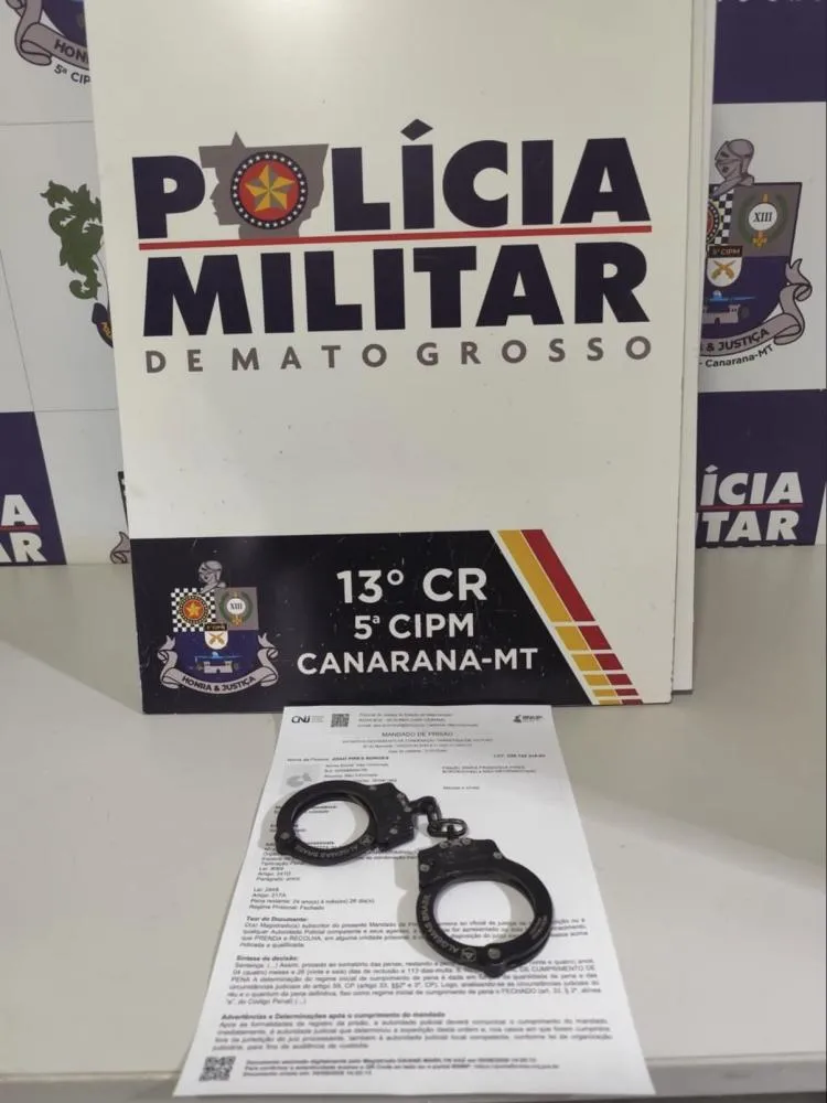 Homem com mandado por estupro de vulnerável é preso em Canarana MT