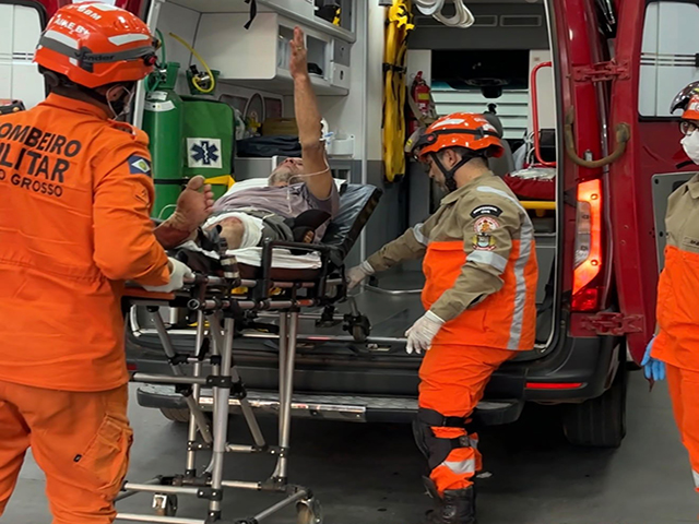 Homem é esfaqueado na perna e socorrido em Sorriso