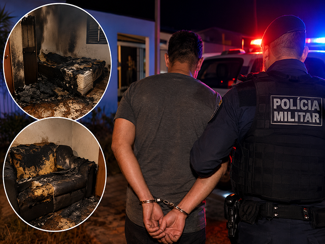 Homem é preso após ameaçar ex e incendiar casa em Sorriso