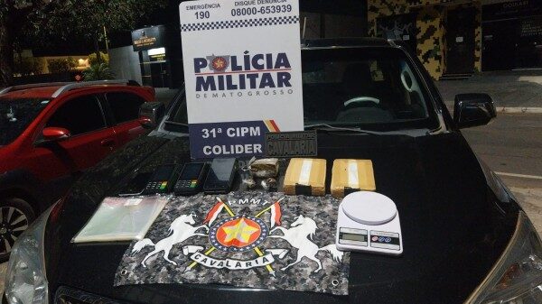 Homem é preso com 2 kg de cocaína em Colíder
