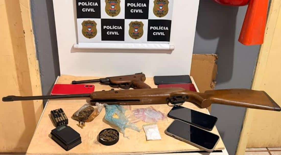Homem é preso com armas e drogas em Canarana