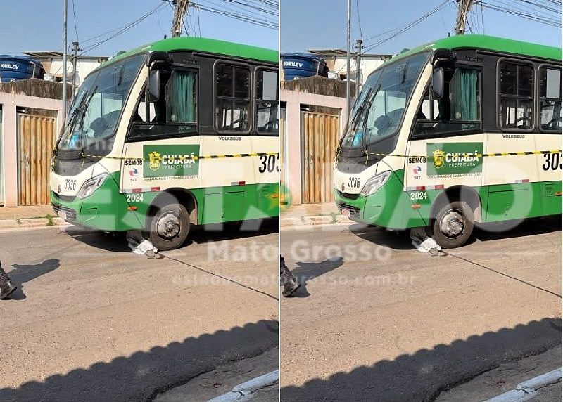 Homem morre atropelado por ônibus no bairro Pedregal em MT