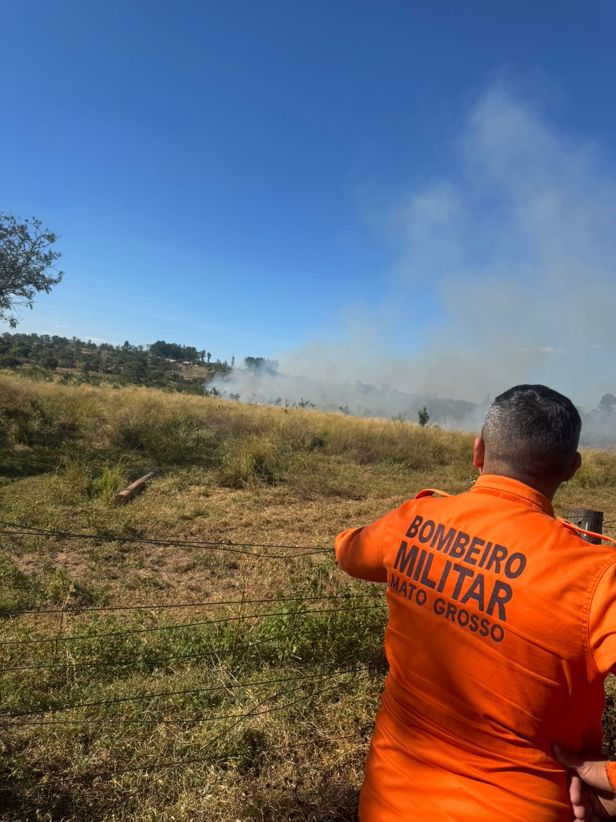 Incêndio destrói área de vegetação em zona rural de Poxoréu