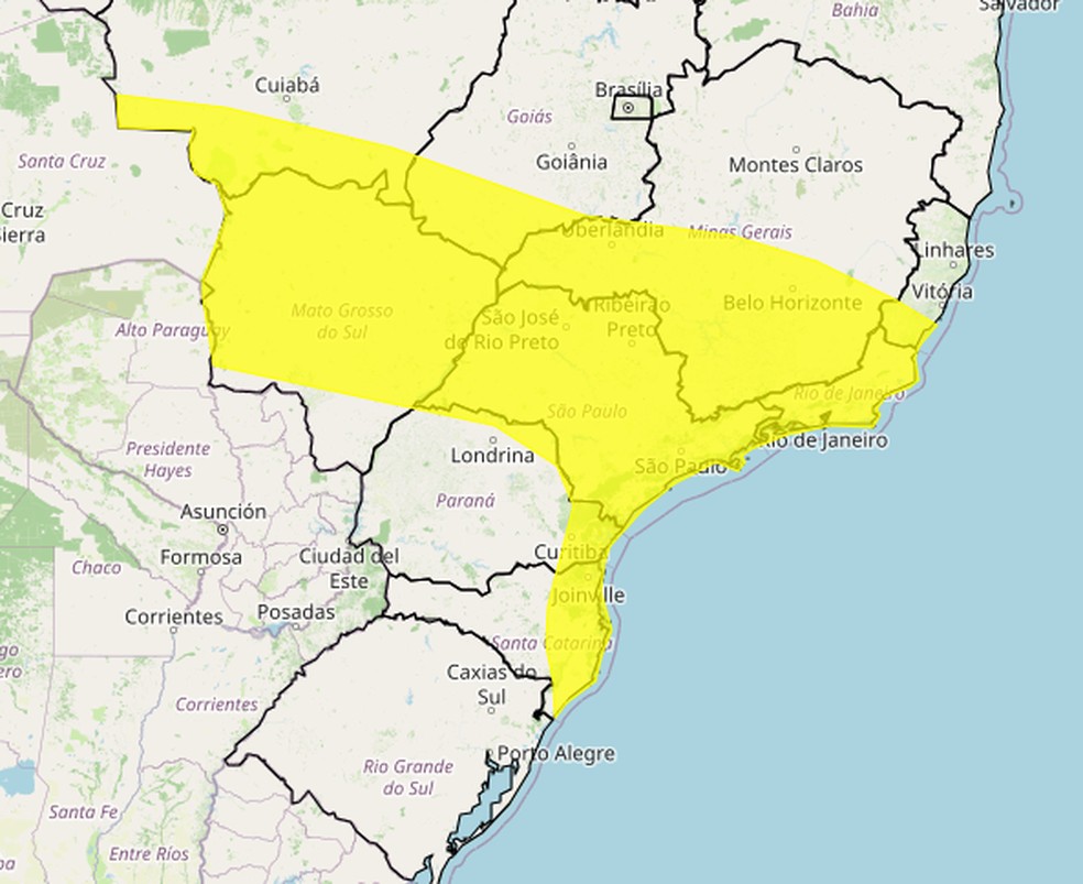 Inmet emite alerta de tempestade para Mato Grosso