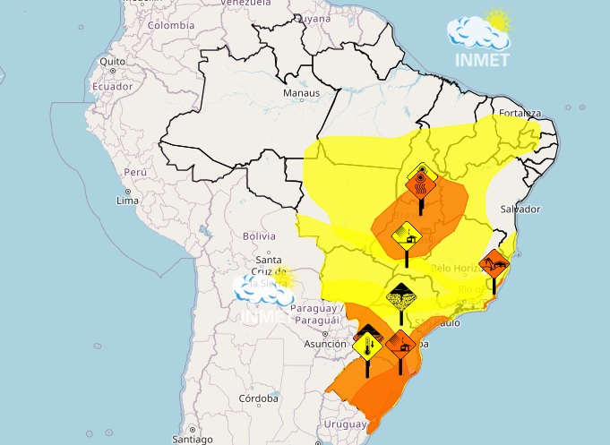 Inmet emite alerta de ventos fortes para Mato Grosso e mais 10 estados