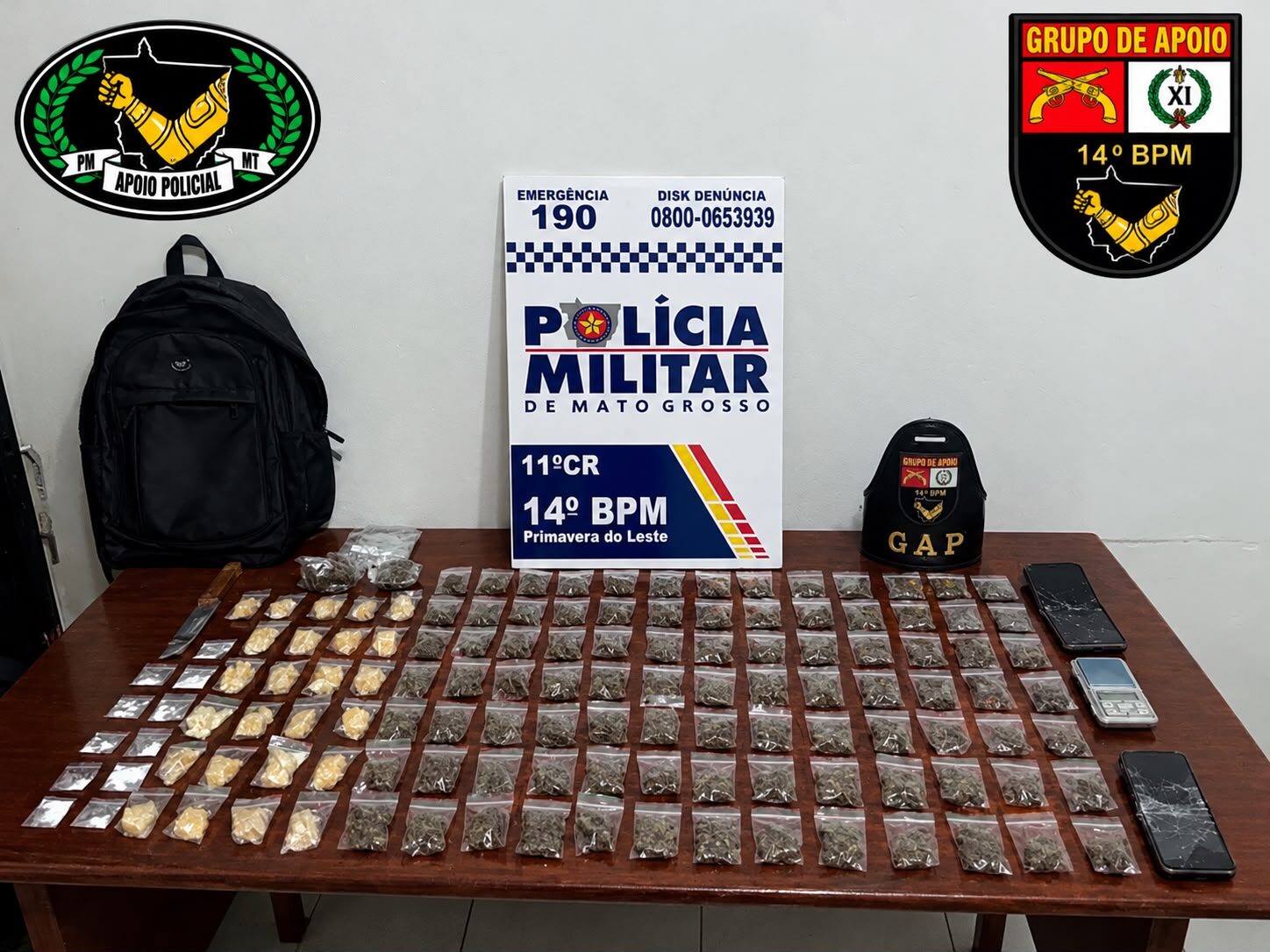 Jovem é preso com 120 porções de drogas em Primavera do Leste