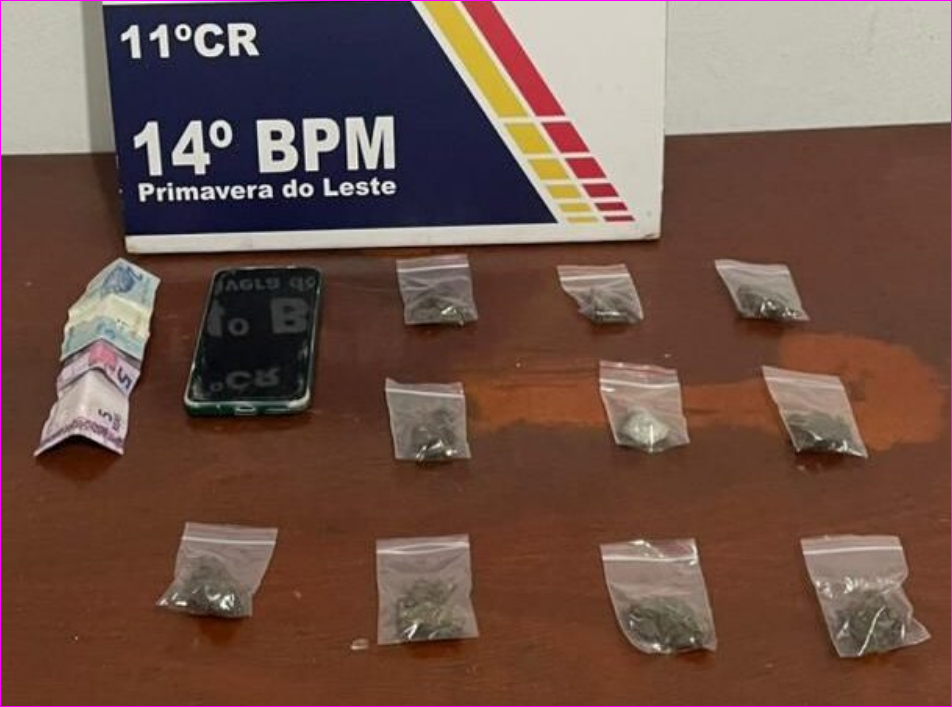 Jovem é preso por tráfico após tentar destruir drogas em Primavera do Leste