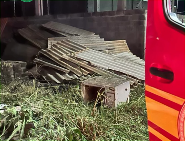 Jovem fica gravemente ferido em desabamento em obra