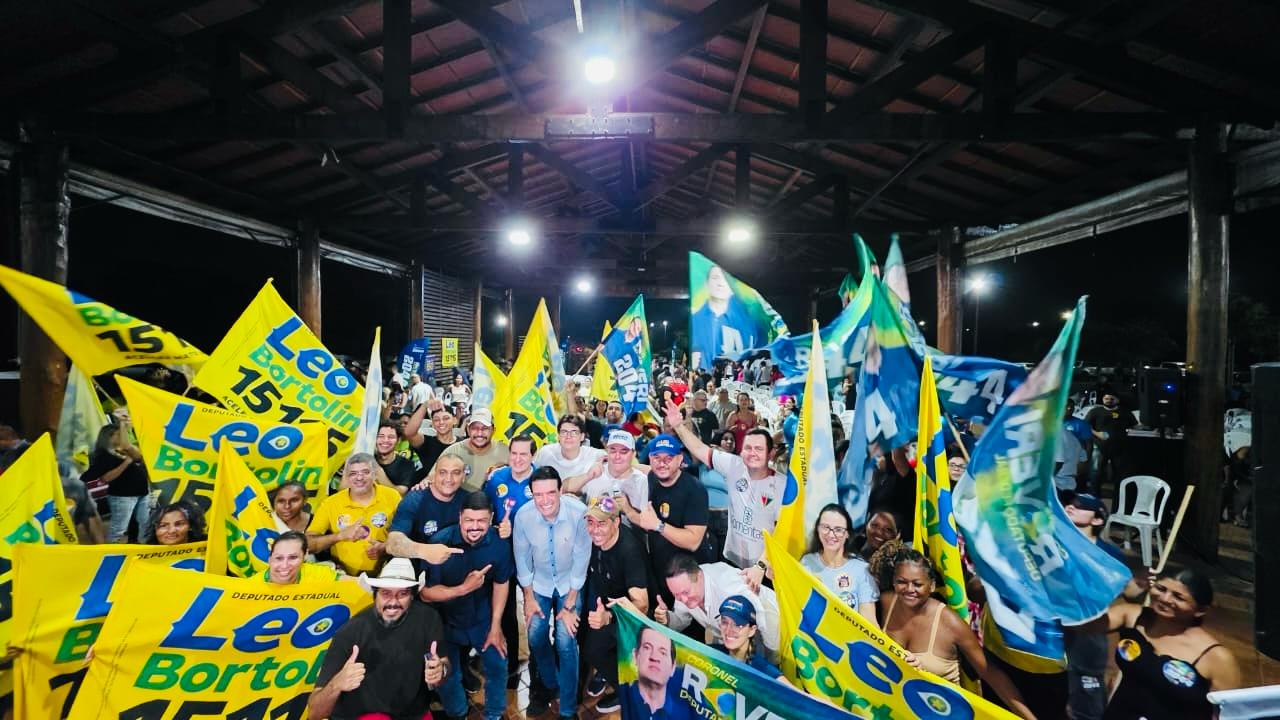 Léo Bortolin reúne 1,2 mil pessoas em ato político em Várzea Grande