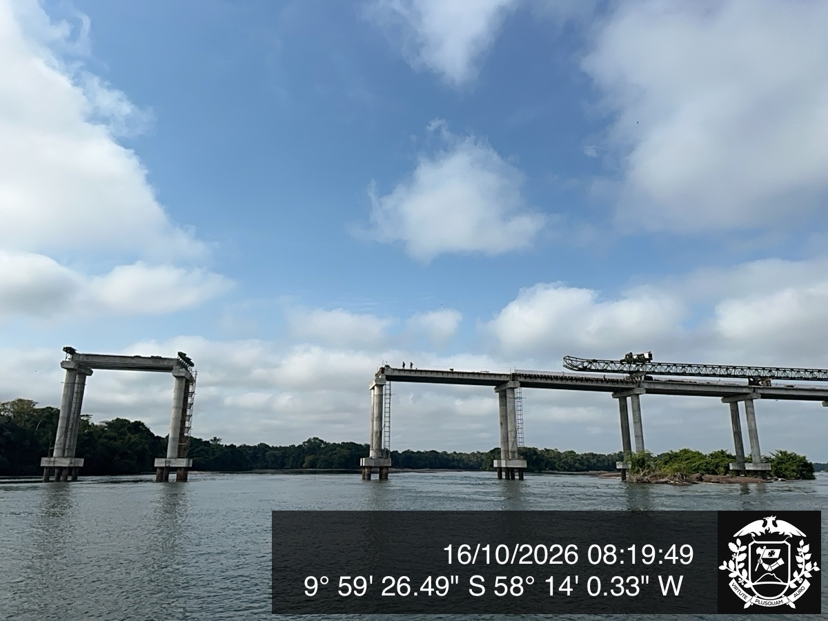 Maior ponte de Mato Grosso atinge 77% de avanço nas obras