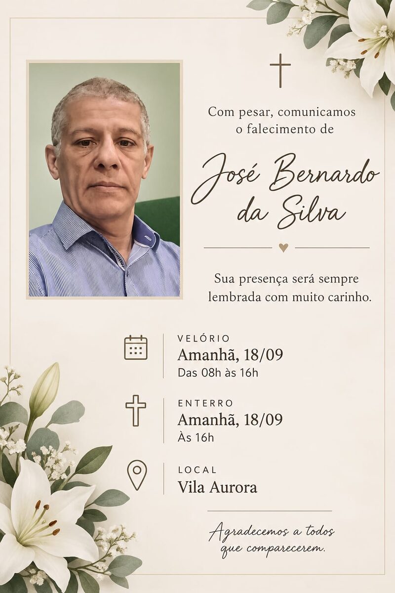 Morre em Rondonópolis o professor José Bernardo da Silva