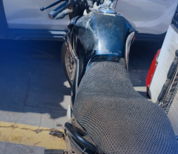 Moto roubada é recuperada pela Força Tática na MT-100