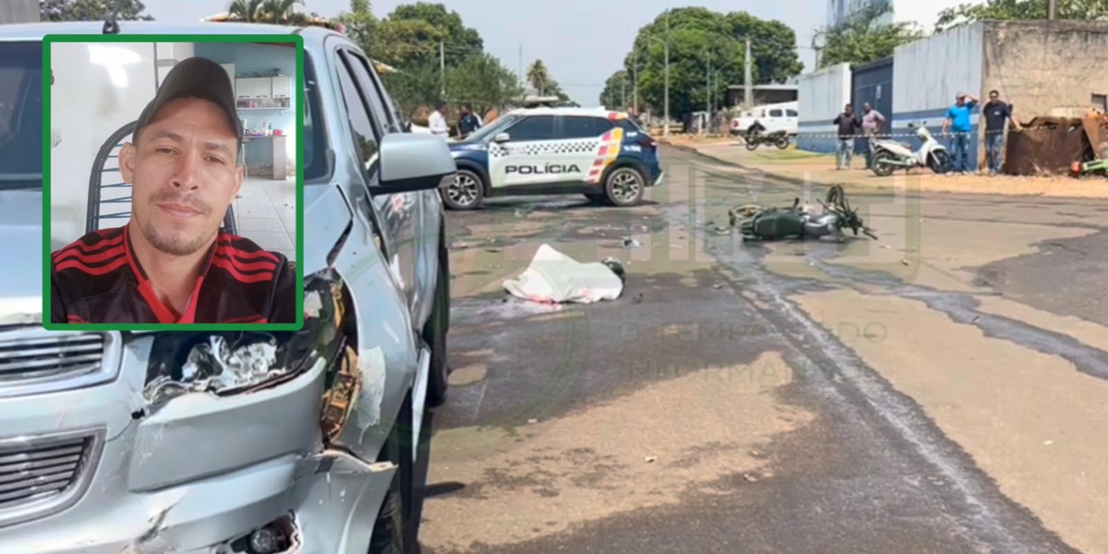 Motociclista morre após batida com caminhonete em MT