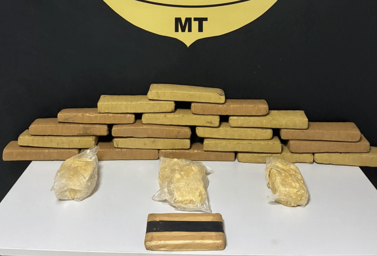 Motorista é preso com 23 tabletes de drogas em MT