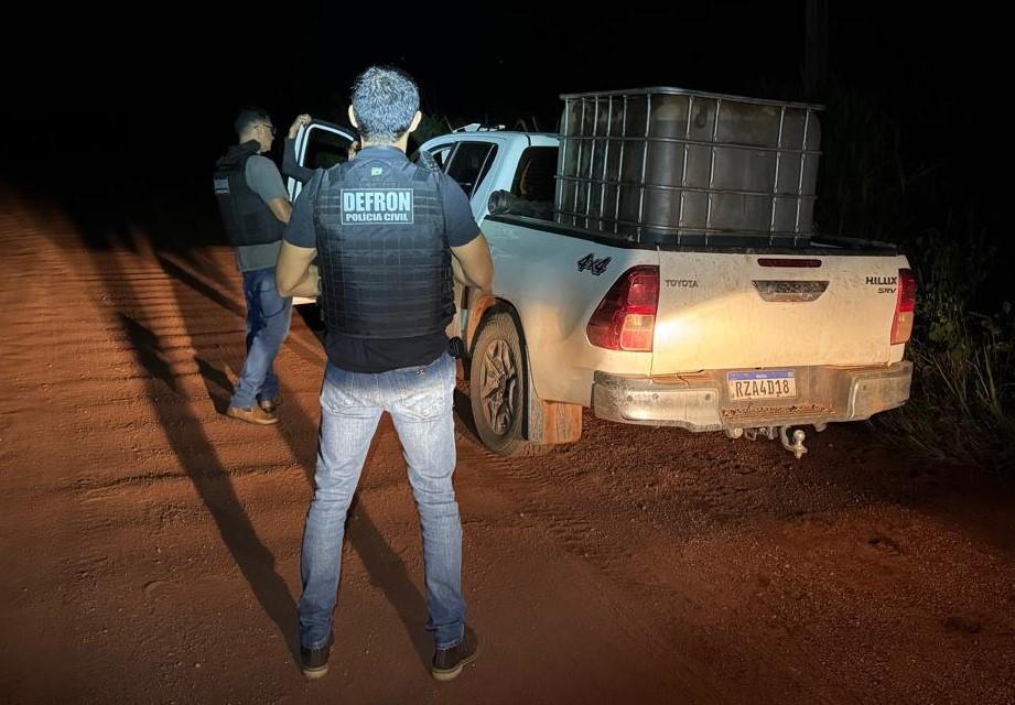 Motorista é preso com mil litros de diesel rumo a garimpo em Vila Bela da Santíssima Trindade