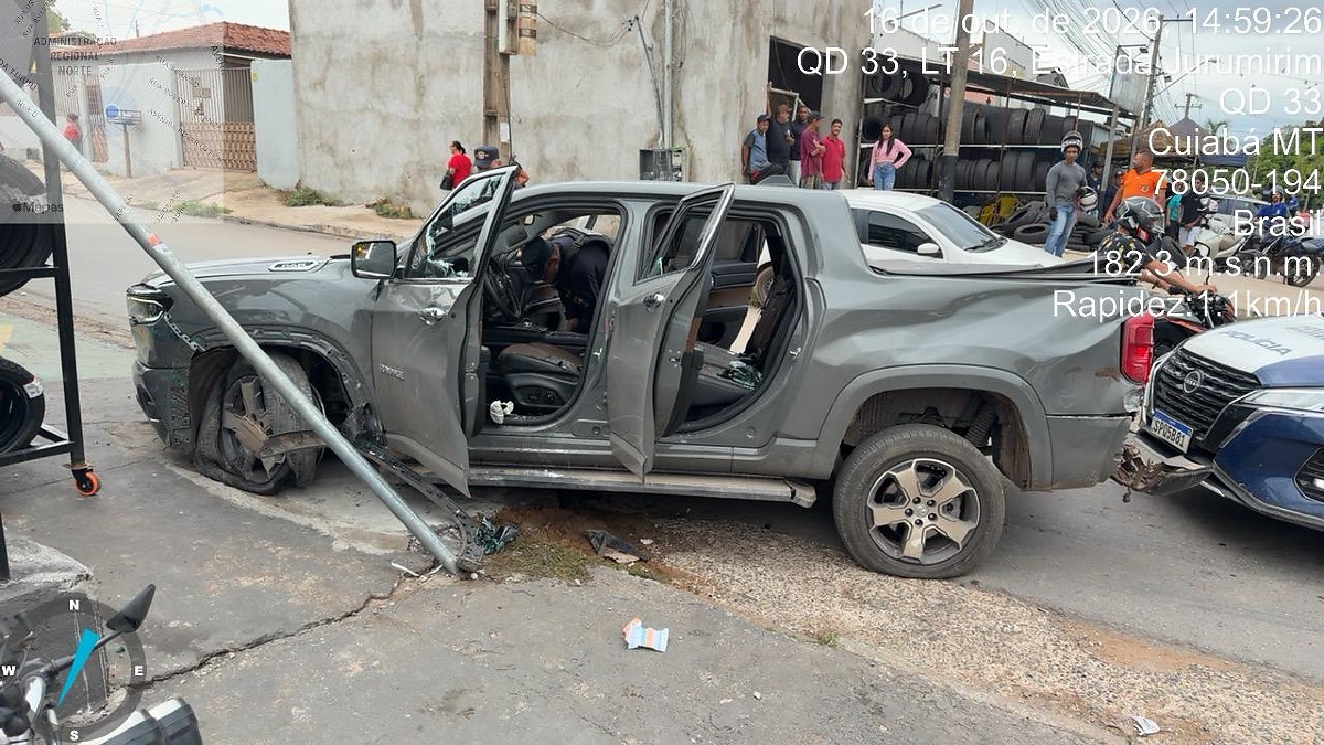 Motorista é preso em Cuiabá após série de colisões e drogas