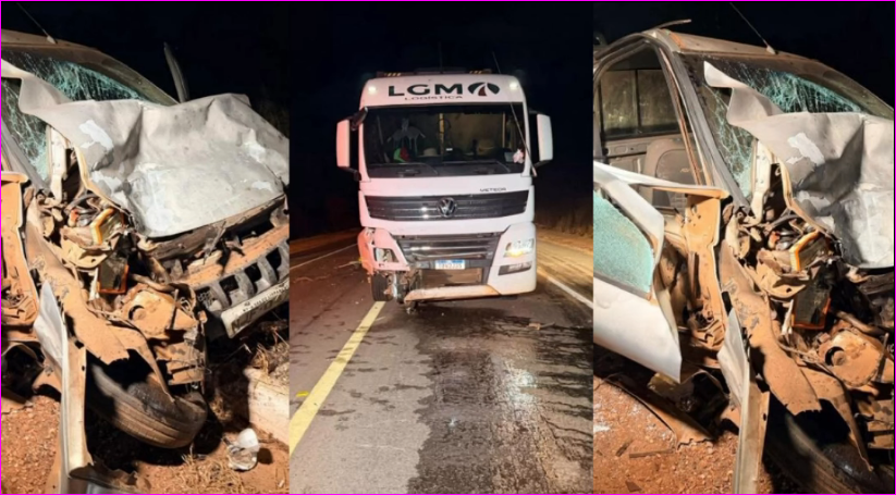 Motorista faz zigue-zague, bate em carreta e fica ferido na BR-070 em MT