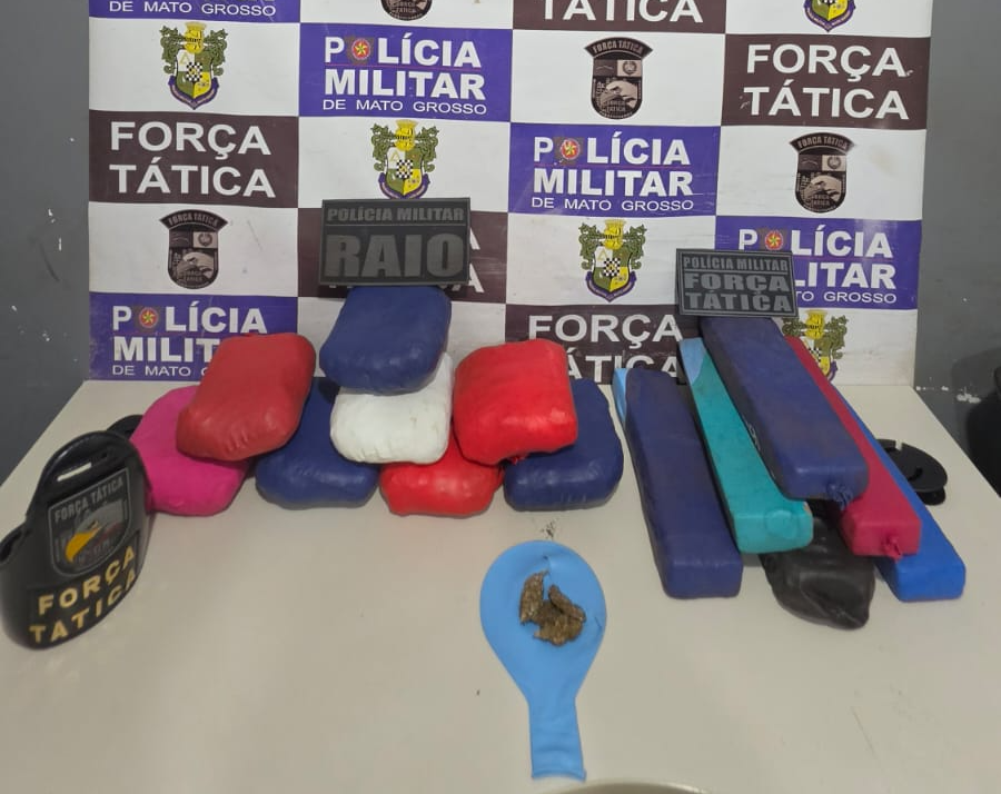 Mulher é presa com 11,5 kg de drogas em Rondonópolis