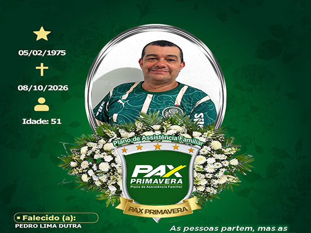 Pedro Lima Dutra morre durante o sono em Sorriso