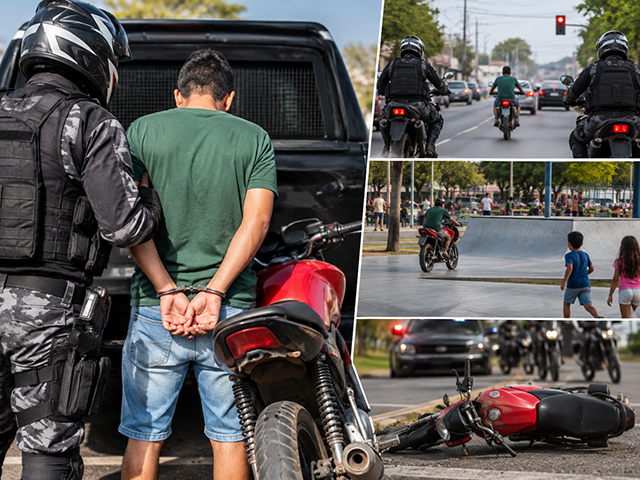Perseguição policial em Sorriso termina com jovem preso na praça