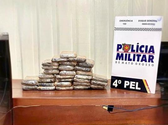 PM apreende 36 kg de droga e causa prejuízo milionário