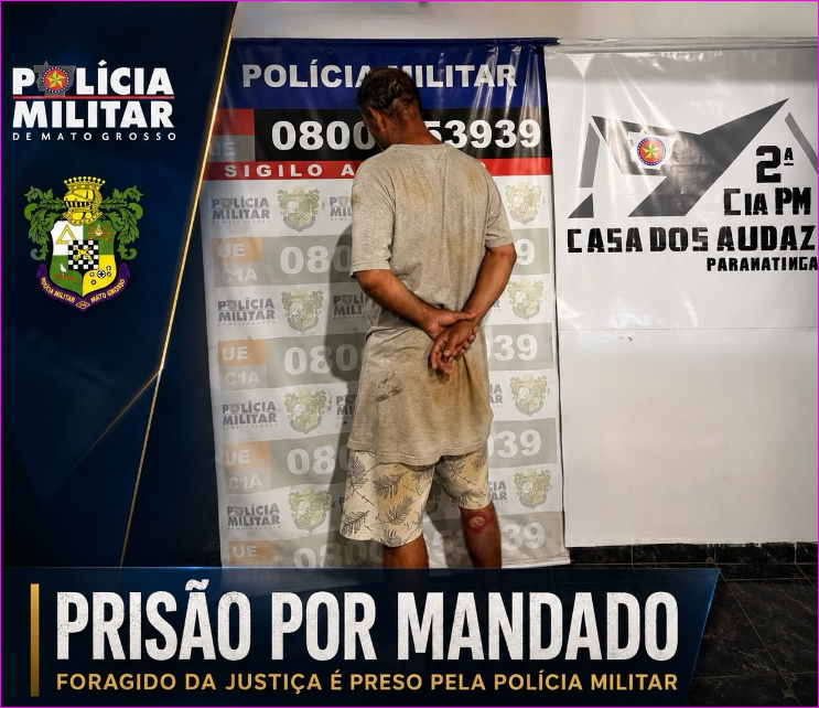 PM cumpre mandado por violência doméstica em Paranatinga