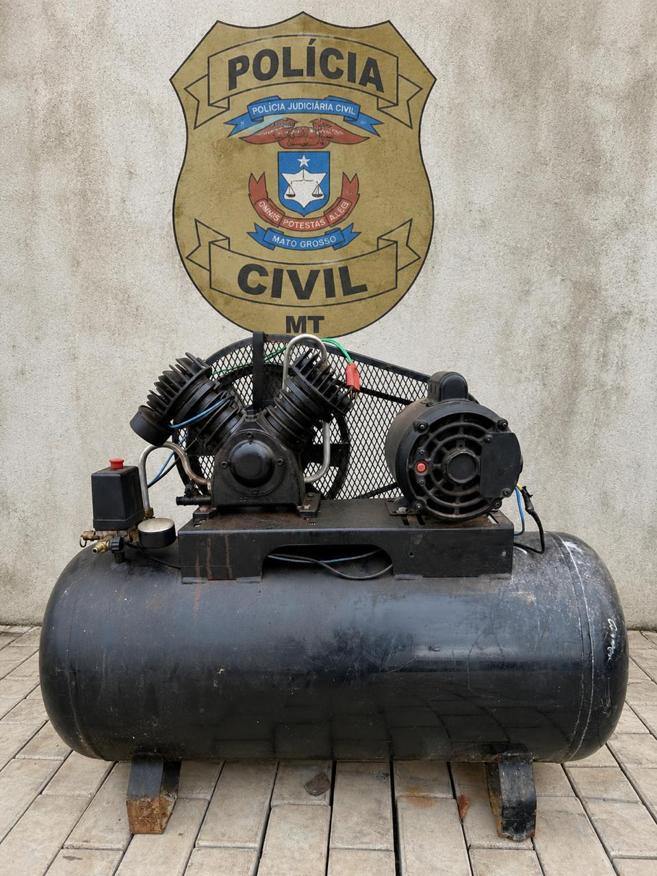 Polícia Civil recupera compressor furtado em Nova Xavantina