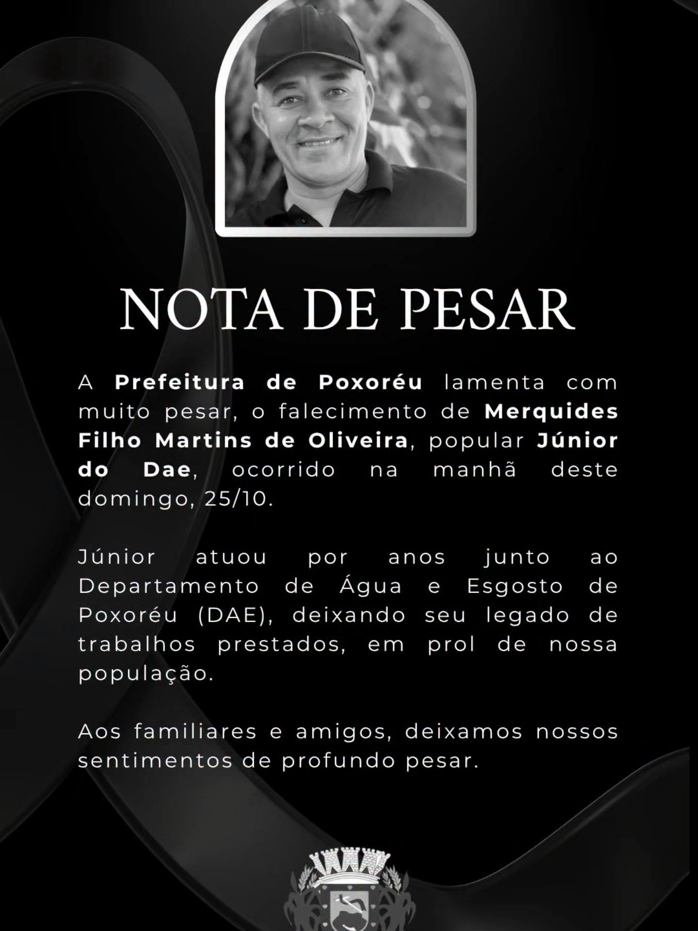Poxoréu perde Júnior do DAE, figura conhecida no serviço público municipal