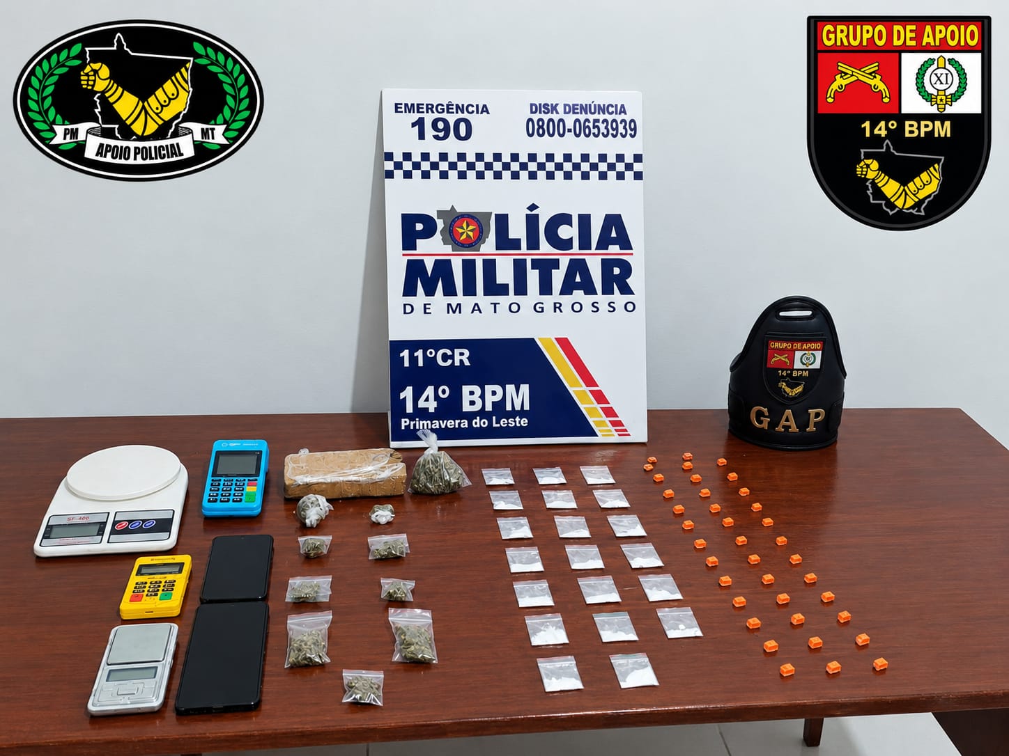 Prisão por tráfico em Primavera do Leste com ecstasy e cocaína